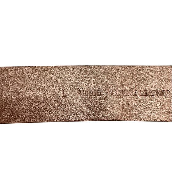 90s Y2k Boho Brown Genuine Leather Tooled Floral Design Belt Women Large 33"-37" - Picture 8 of 8